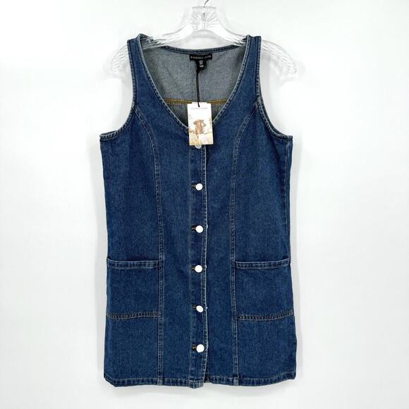 Sincerely-Jules Dresses & Skirts - Sincerely Jules Blue Denim Strappy Button Front Midi Dress – Women’s Small